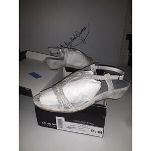 WOMENS London Fog LFW-MACEY SLV FAB/STONES DRESS SHOE, Size 9.5 M,NEW #203